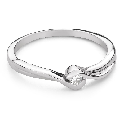 Помолвочное кольцо с Бриллиантом "В объятиях любви 82"