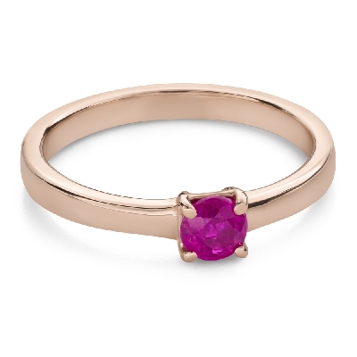 Помолвочное кольцо с драгоценными камнями "Рубин 50"