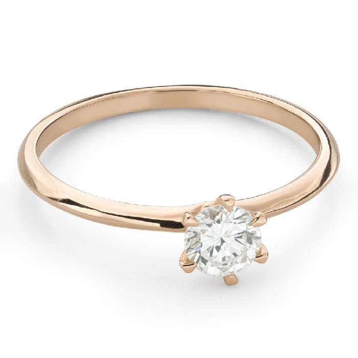 Золотое кольцо с  Бриллиантом "Королева 176"