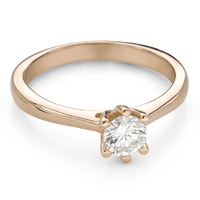 Золотое кольцо с  Бриллиантом "Королева сердца 51"