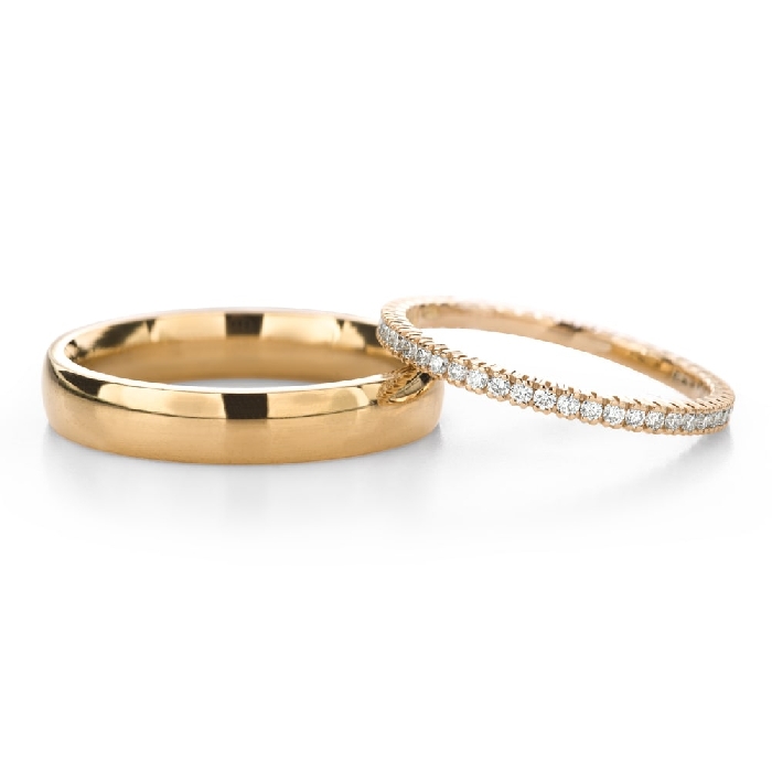 Золотые обручальные кольца с бриллиантами "VKA 330"