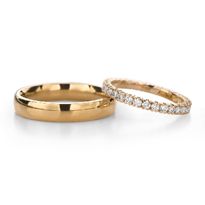 Золотые обручальные кольца с бриллиантами "VKA 331"