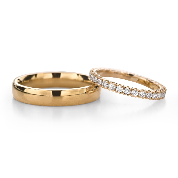 Золотые обручальные кольца с бриллиантами "VKA 331"