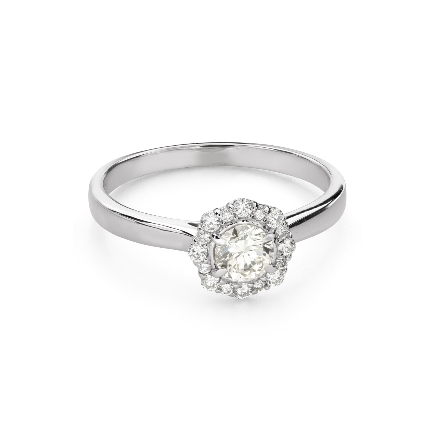 Помолвочное кольцо с Бриллиантами "Бриллиантовый цветок 57"