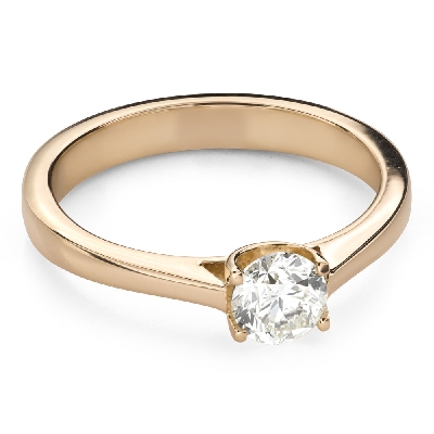 Золотое кольцо с  Бриллиантом "В объятиях любви 101"