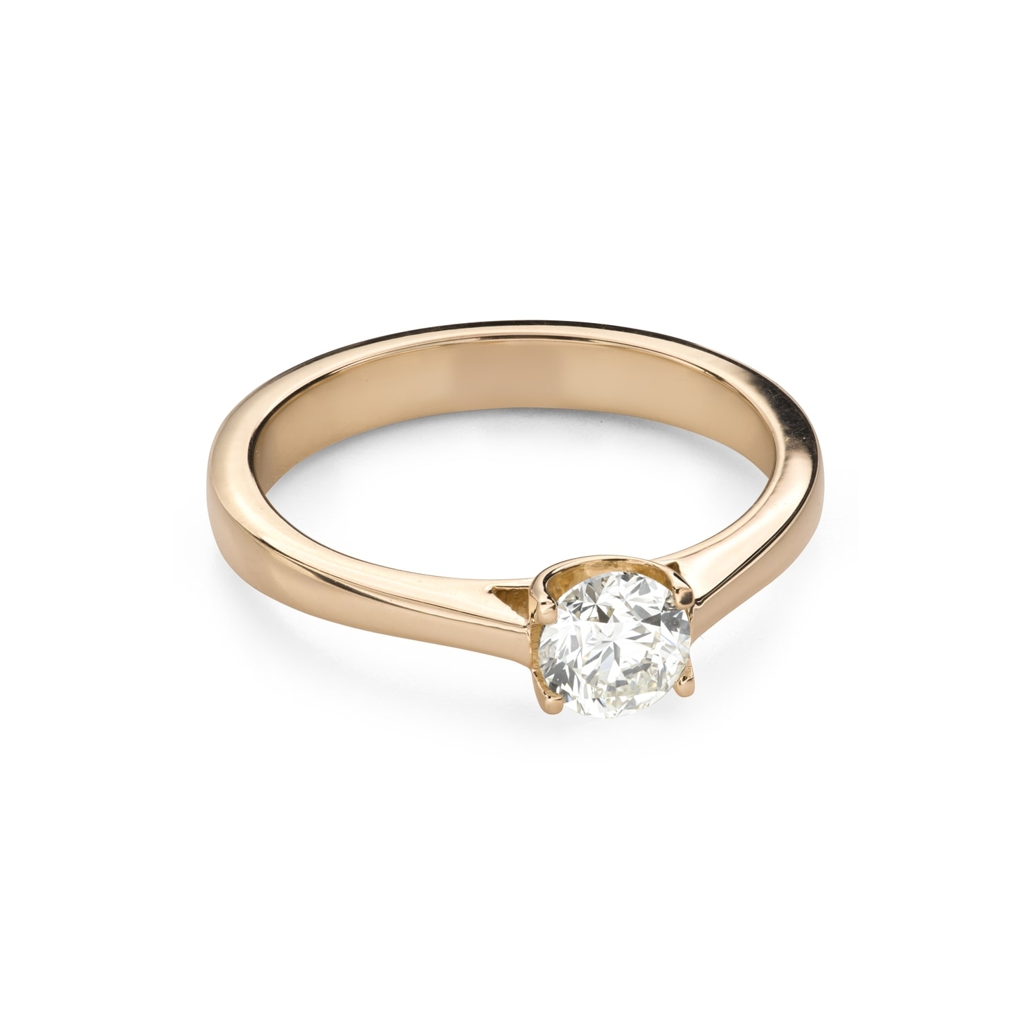 Золотое кольцо с  Бриллиантом "В объятиях любви 101"