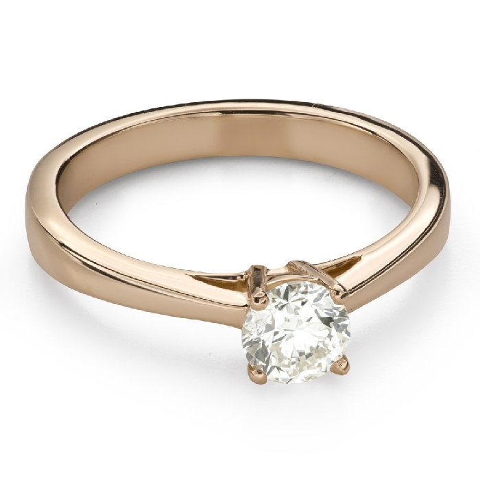 Золотое кольцо с  Бриллиантом "Прочность 185"