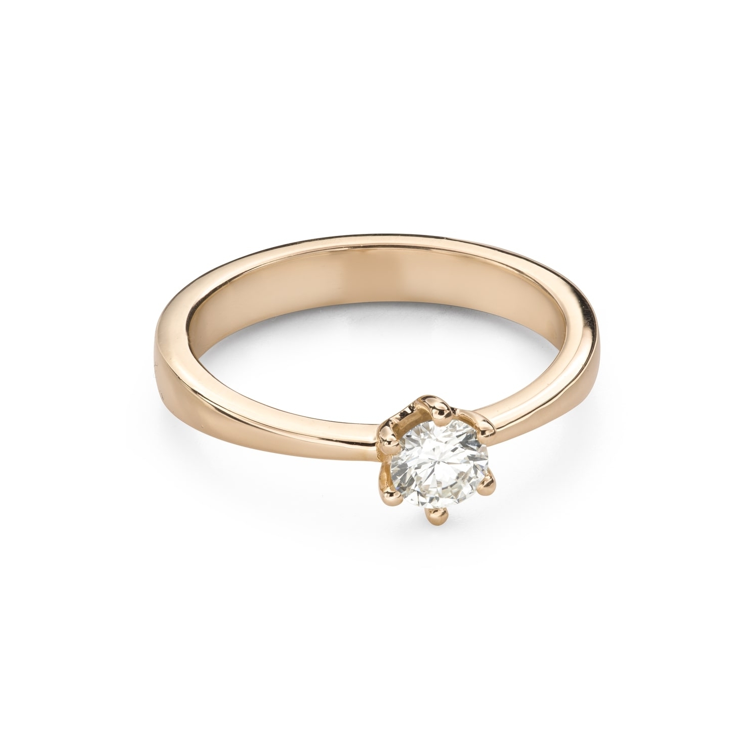 Золотое кольцо с  Бриллиантом "Королева 181"