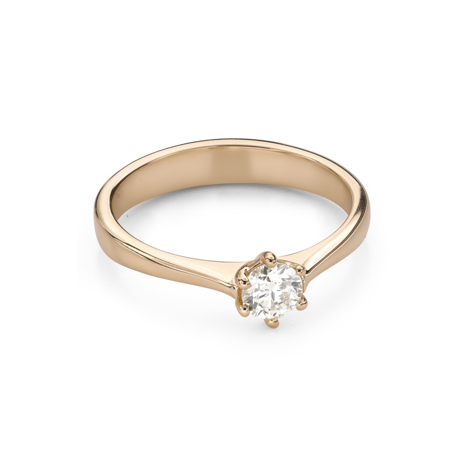 Золотое кольцо с  Бриллиантом "Королева 182"