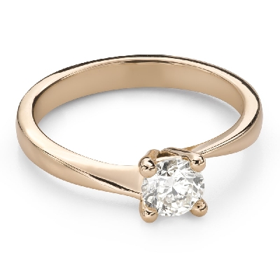 Zelta gredzens ar briljantu "Mīlestības apskāvienos 104"