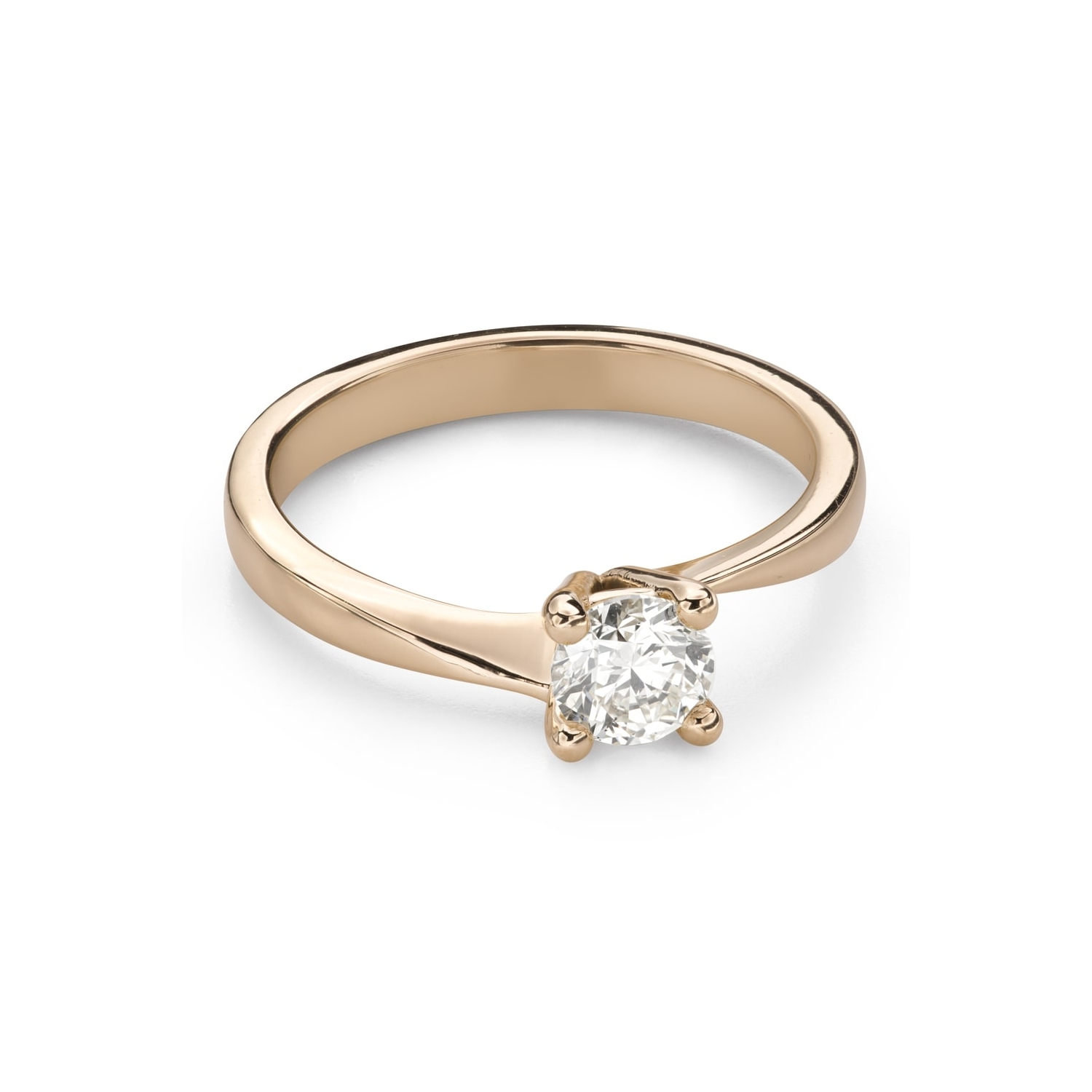 Zelta gredzens ar briljantu "Mīlestības apskāvienos 104"