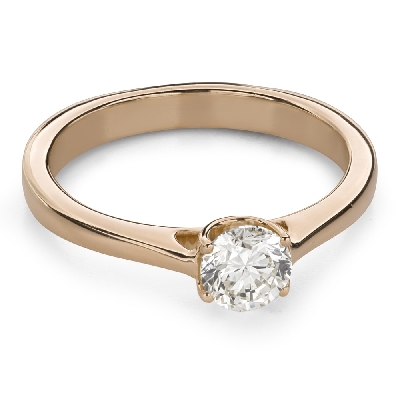 Золотое кольцо с  Бриллиантом "Богиня 360"