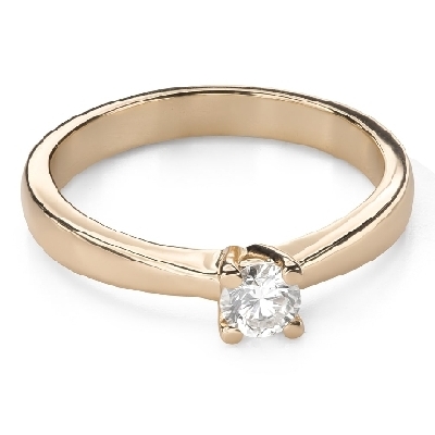 Золотое кольцо с  Бриллиантом "Богиня 366"