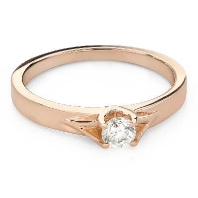 Zelta gredzens ar briljantu "Mīlestības apskāvienos 108"