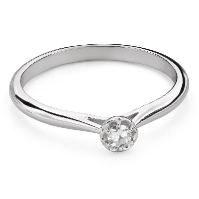 Помолвочное кольцо с Бриллиантом "Цветок 32"