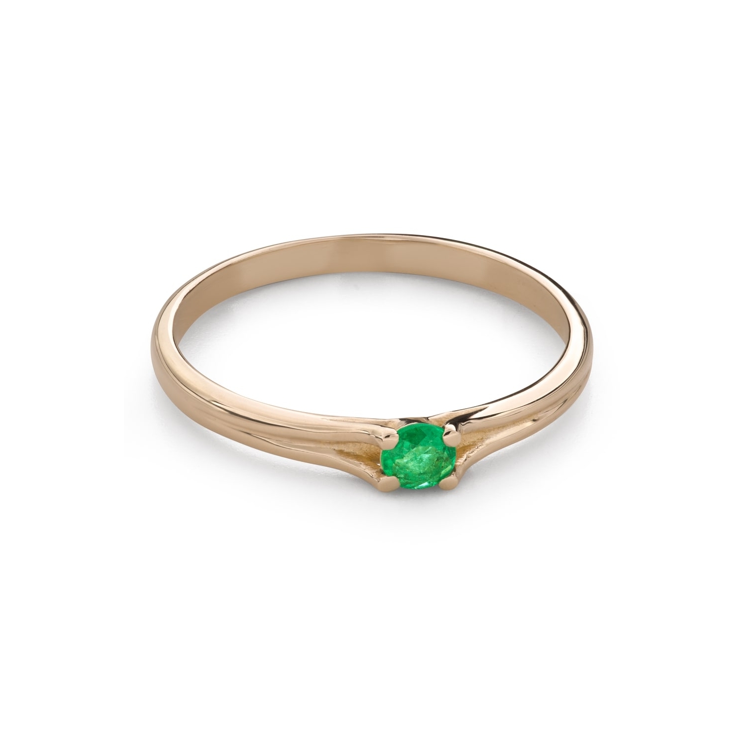 Saderināšanās gredzens ar ar dārgakmeņiem "Smaragds 48"