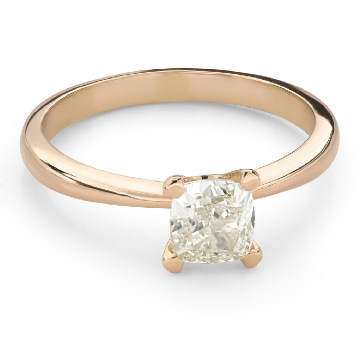 Золотое кольцо с алмазом "Незабываемый 61"