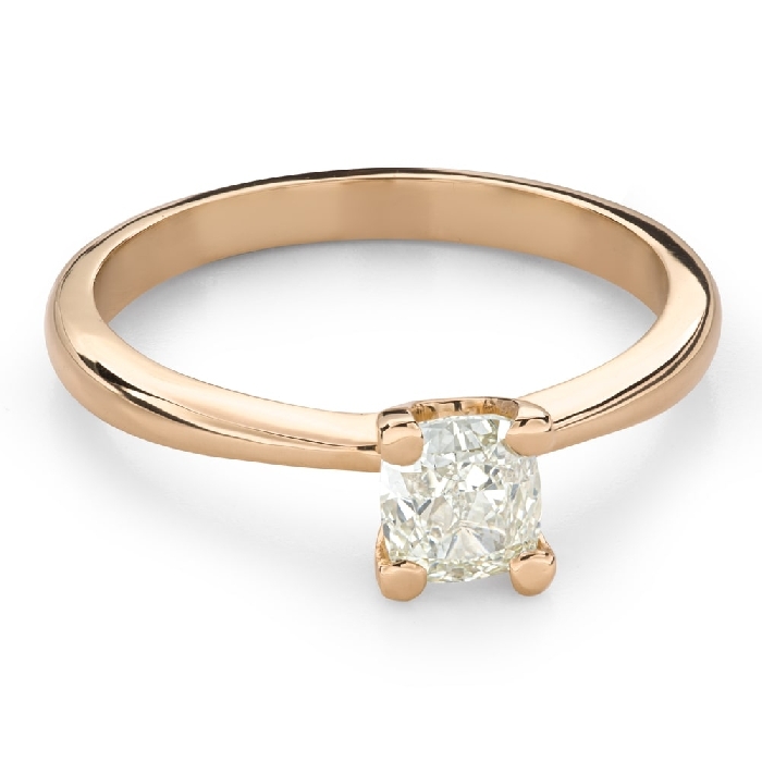 Золотое кольцо с алмазом "Незабываемый 62"