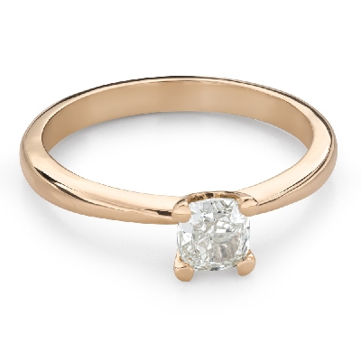 Золотое кольцо с алмазом "Незабываемый 63"
