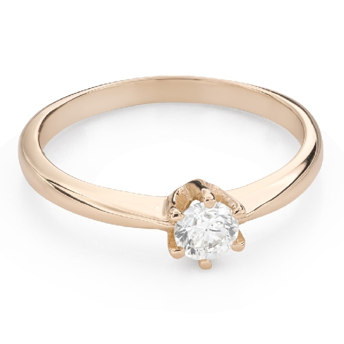 Zelta gredzens ar briljantu "Karaļmeita 189"