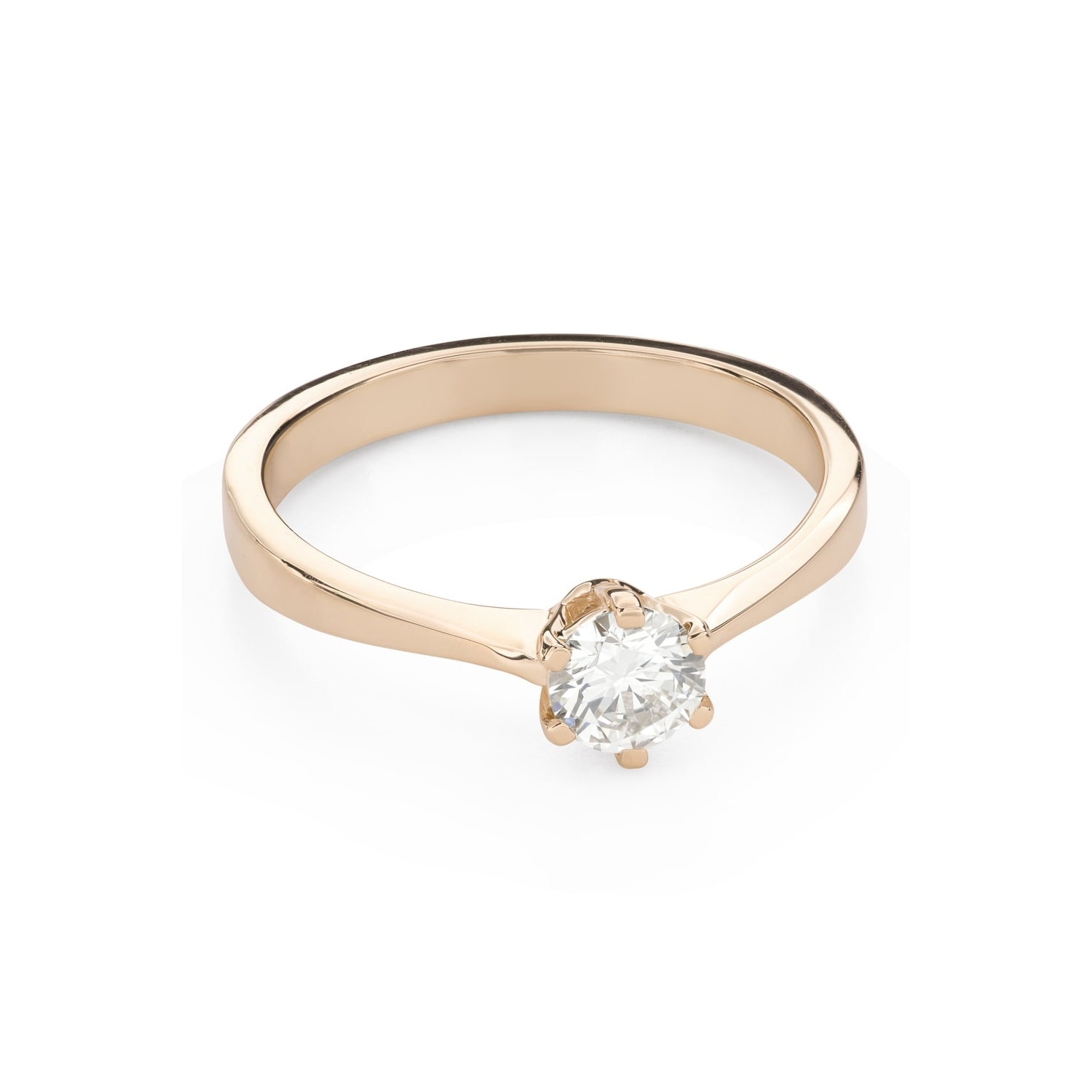 Золотое кольцо с  Бриллиантом "Королева 190"