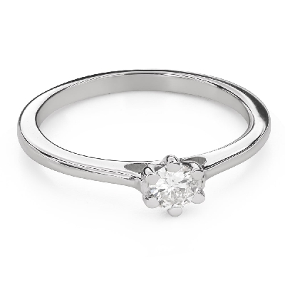 Помолвочное кольцо с Бриллиантом "Королева сердца 53"