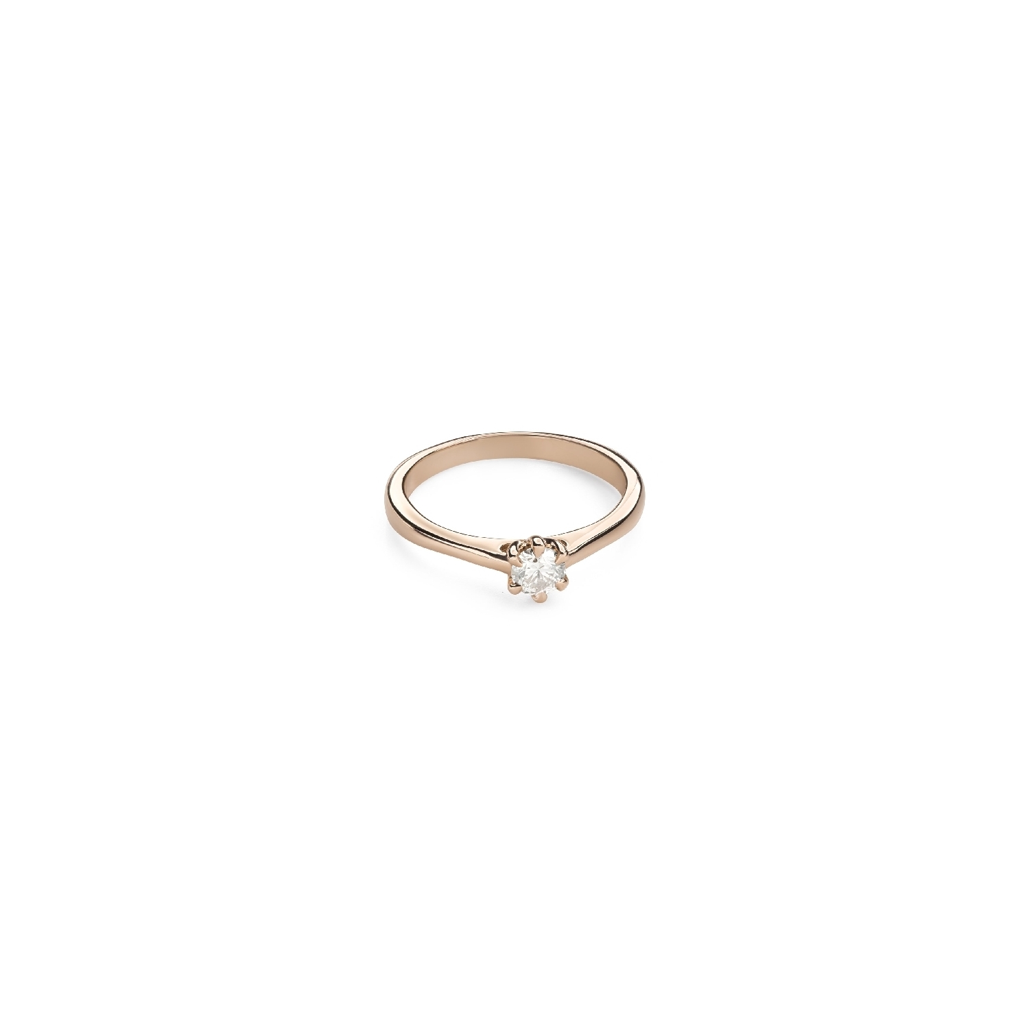 Золотое кольцо с  Бриллиантом "Королева сердца 55"