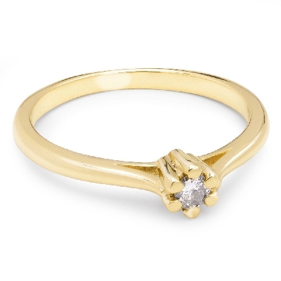 Zelta gredzens ar briljantu " Tīra 94"