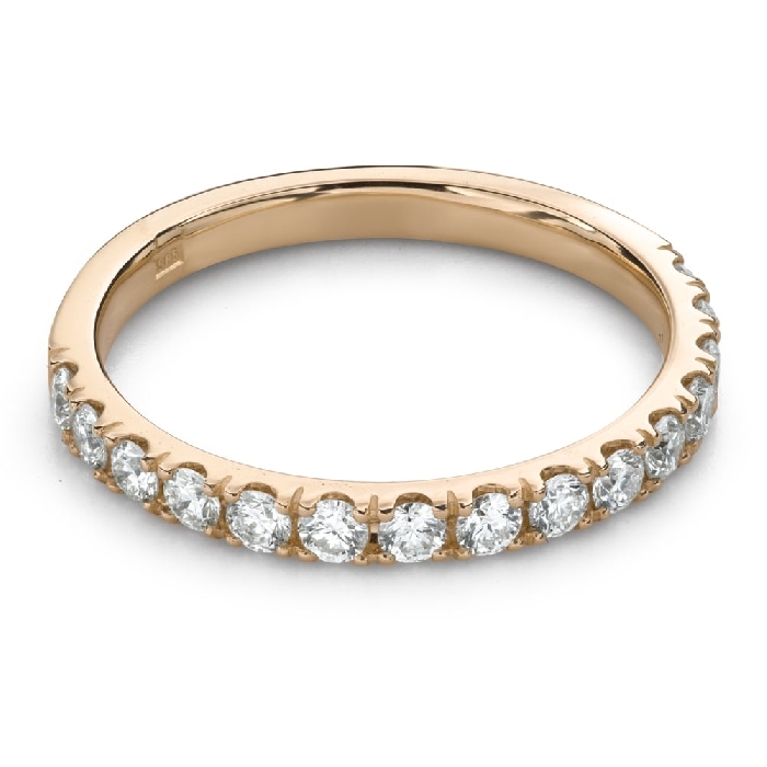 Золотое кольцо с Бриллиантами "Алмазная полоска 74"
