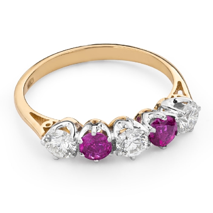 Помолвочное кольцо с драгоценными камнями "Краски 115"