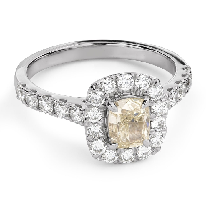 Помолвочное кольцо с алмазами "Грациозность 204"