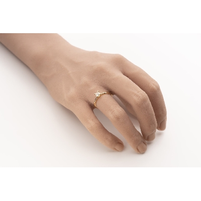 Золотое кольцо с алмазом "Незабываемый 60"