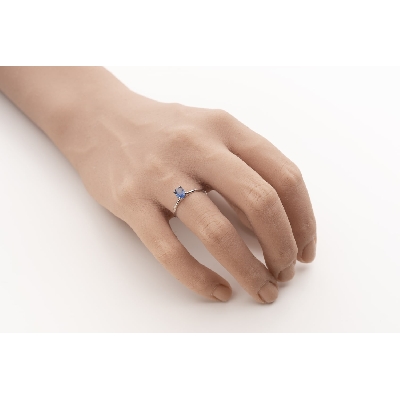 Помолвочное кольцо с драгоценными камнями "Сапфир 55"