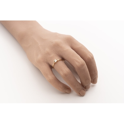 Золотое кольцо с  Бриллиантом "Королева 180"