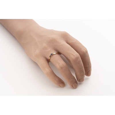 Помолвочное кольцо с драгоценными камнями "Сапфир 52"