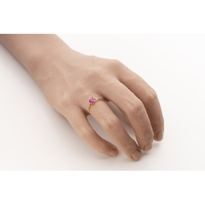 Помолвочное кольцо с драгоценными камнями "Рубин 49"