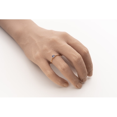 Помолвочное кольцо с драгоценными камнями "Сапфир 48"