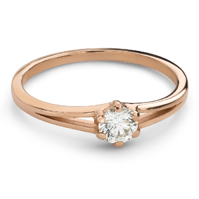 Золотое кольцо с  Бриллиантом "Королева 92"