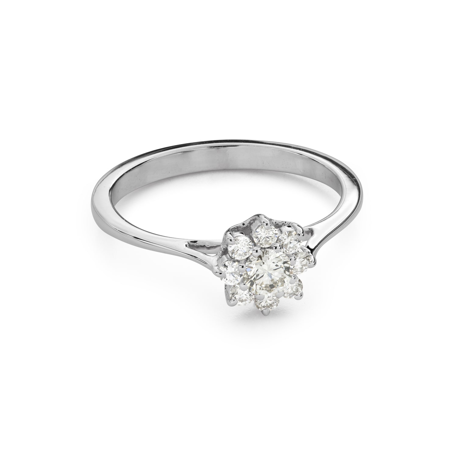 Помолвочное кольцо с Бриллиантами "Бриллиантовый цветок 62"