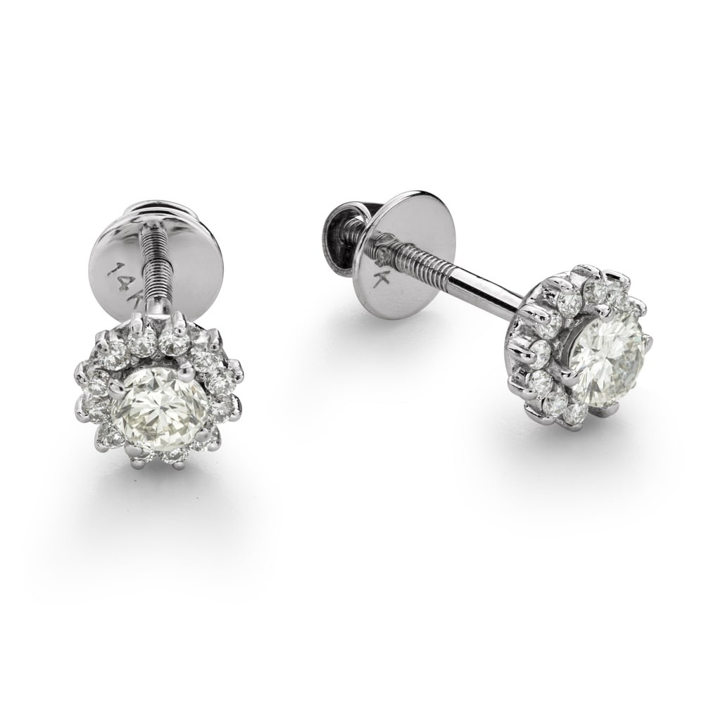 Золотые серьги с Бриллиантами "Элегантность 142"