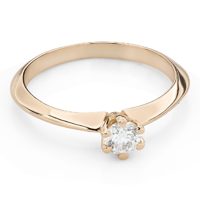 Золотое кольцо с  Бриллиантом "Королева 210"