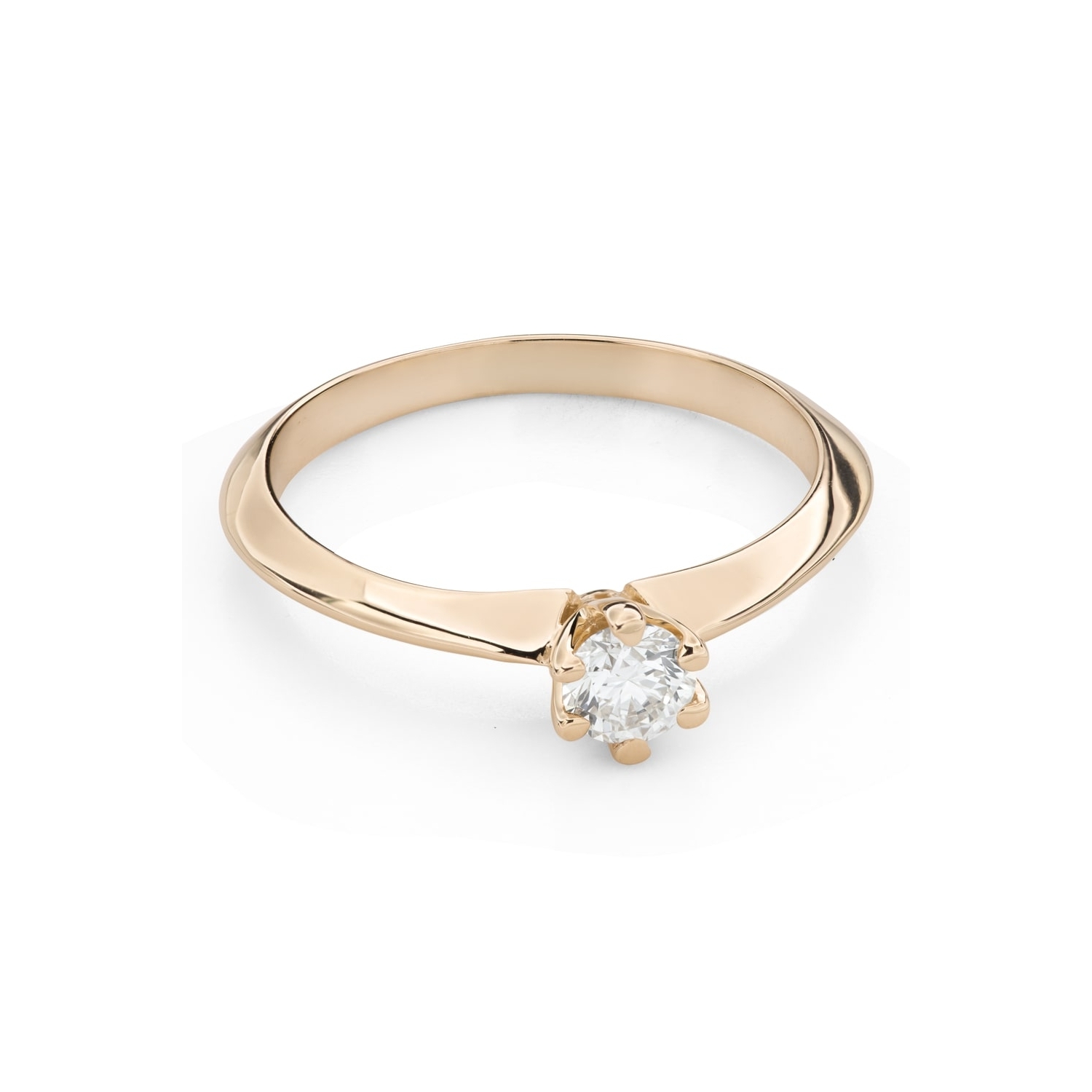 Золотое кольцо с  Бриллиантом "Королева 210"