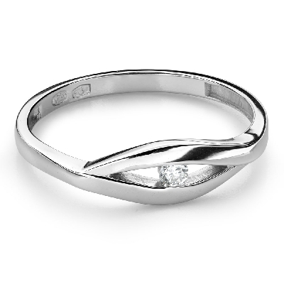 Помолвочное кольцо с Бриллиантом "Среди скал 93"