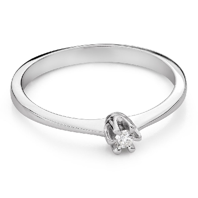 Помолвочное кольцо с Бриллиантом "Чистая 106"