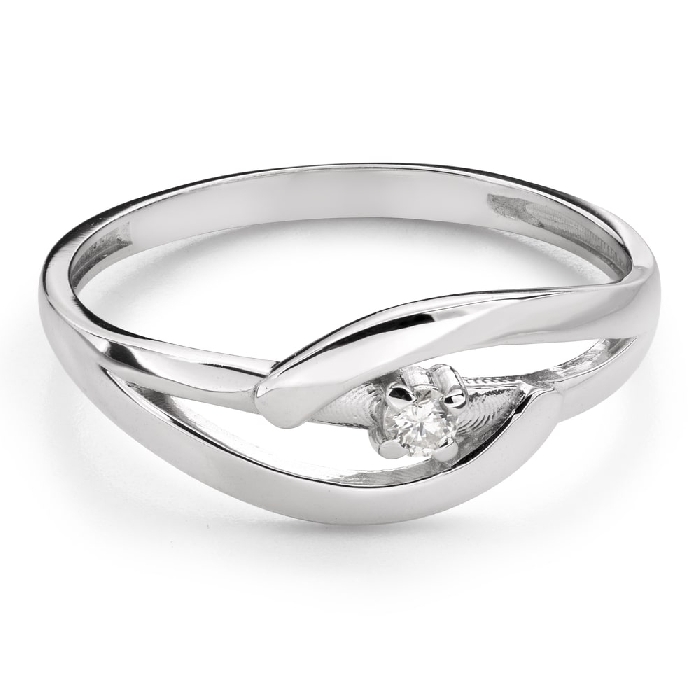 Помолвочное кольцо с Бриллиантом "В объятиях любви 129"