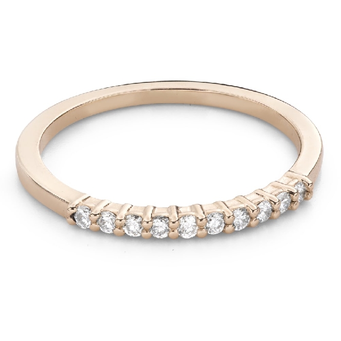 Золотое кольцо с Бриллиантами "Алмазная полоска 82"