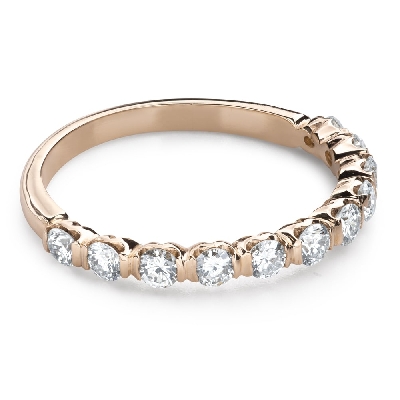 Золотое кольцо с Бриллиантами "Алмазная полоска 86"