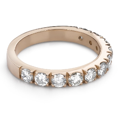 Золотое кольцо с Бриллиантами "Алмазная полоска 87"