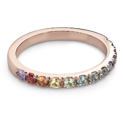 Помолвочное кольцо с драгоценными камнями "Краски 121"