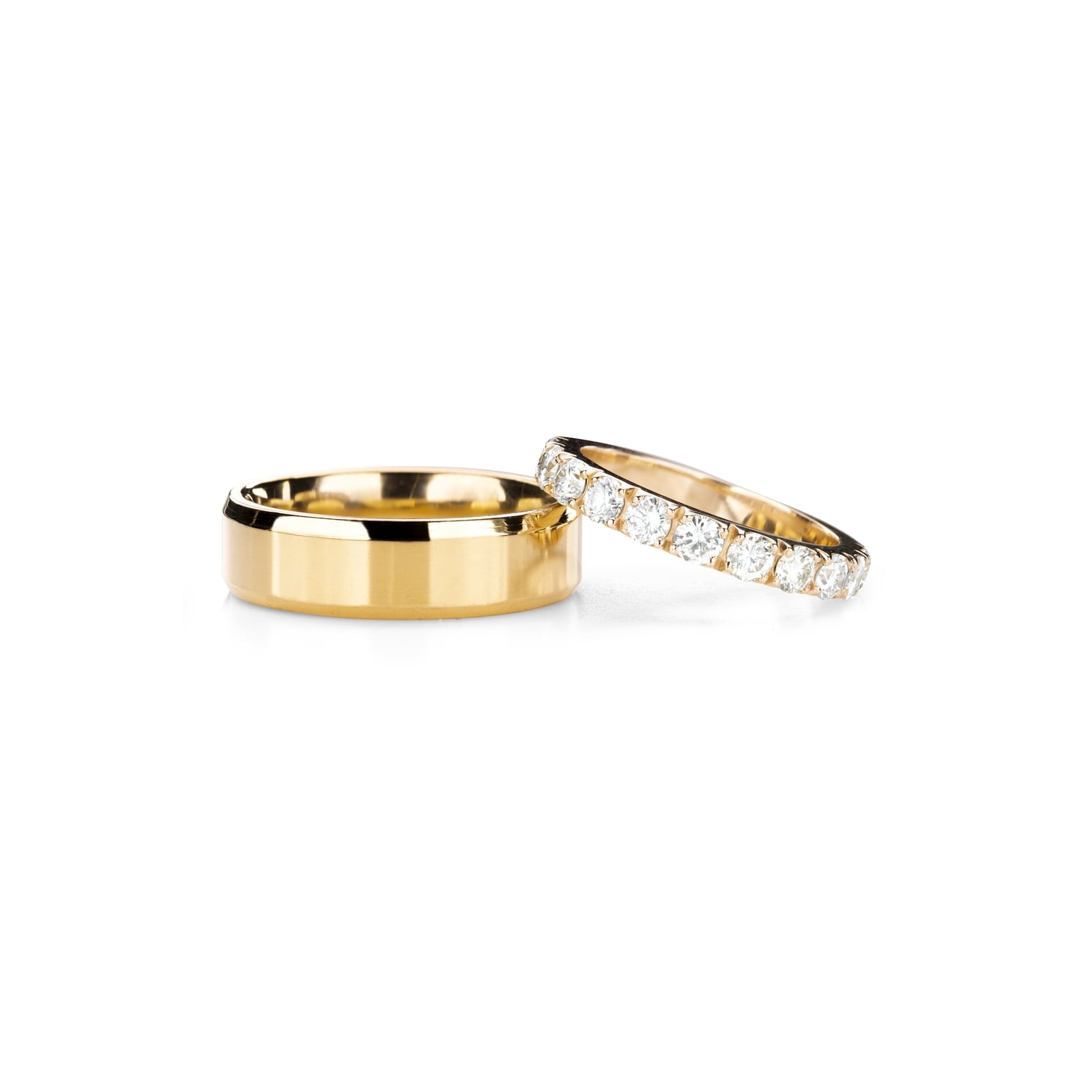 Золотые обручальные кольца с бриллиантами "VKA 340"